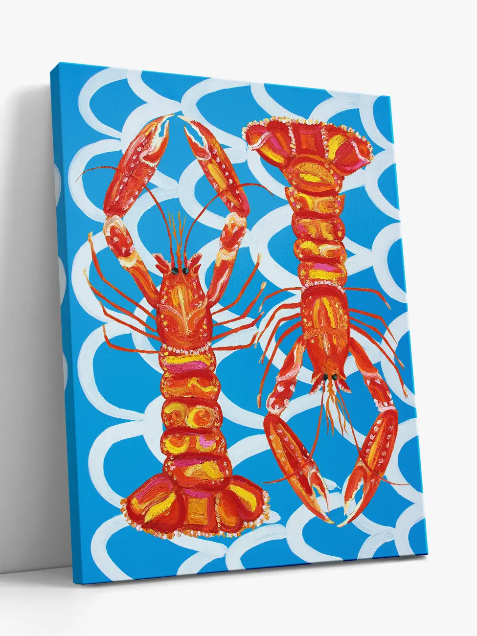 Langoustines On Blue