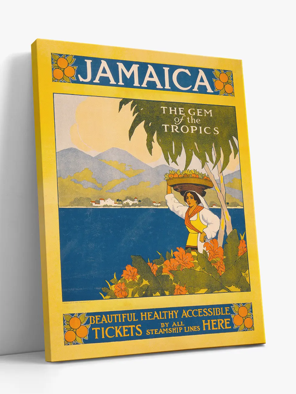 Jamaica, the Gem of the Tropics Travel Poster