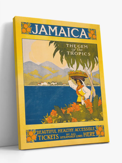 Jamaica, the Gem of the Tropics Travel Poster