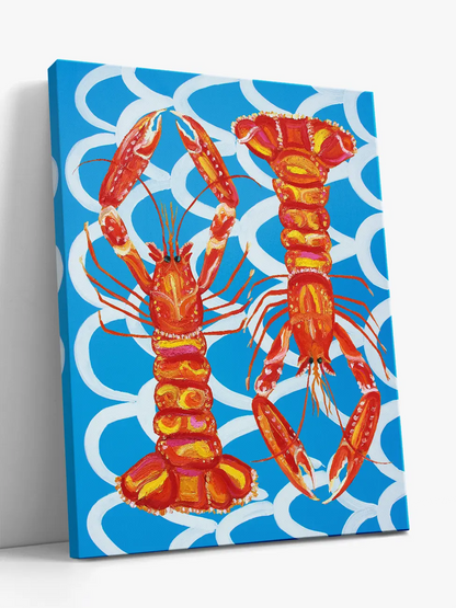 Langoustines On Blue