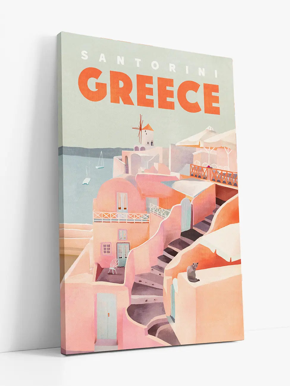 Santorini Travel Poster