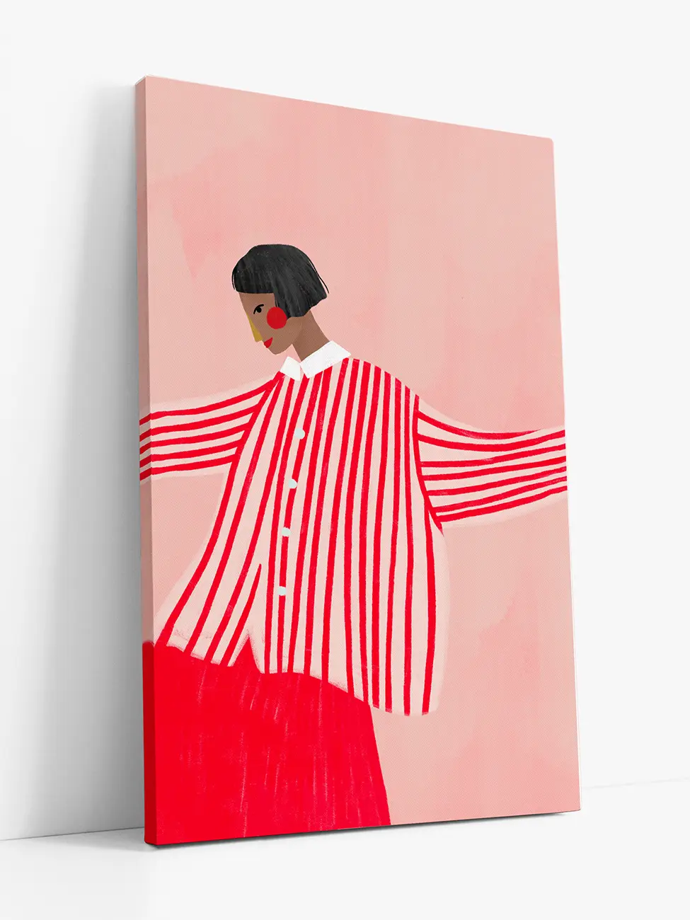 Woman in Red Stripes I