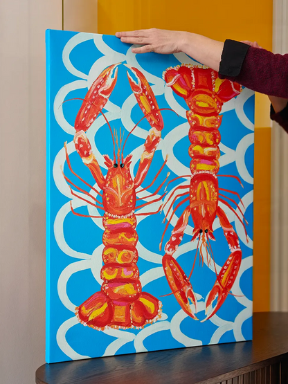 Langoustines On Blue