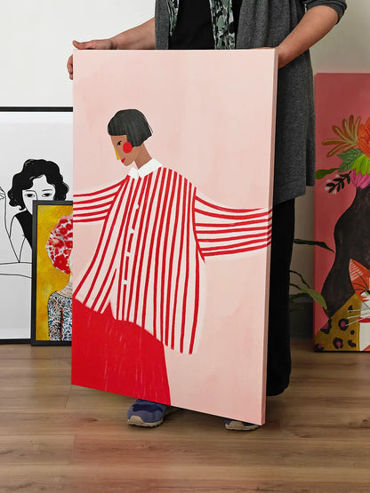 Woman in Red Stripes I
