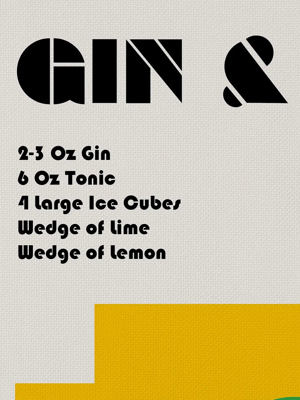Gin & Tonic Bauhaus Cocktail