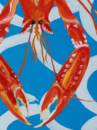 Langoustines On Blue