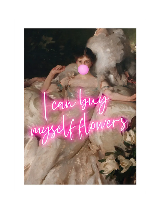 И сама мога да си купя цветя