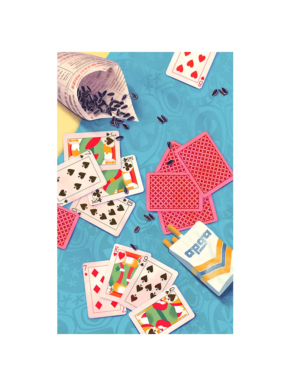 Card Game on the Beach