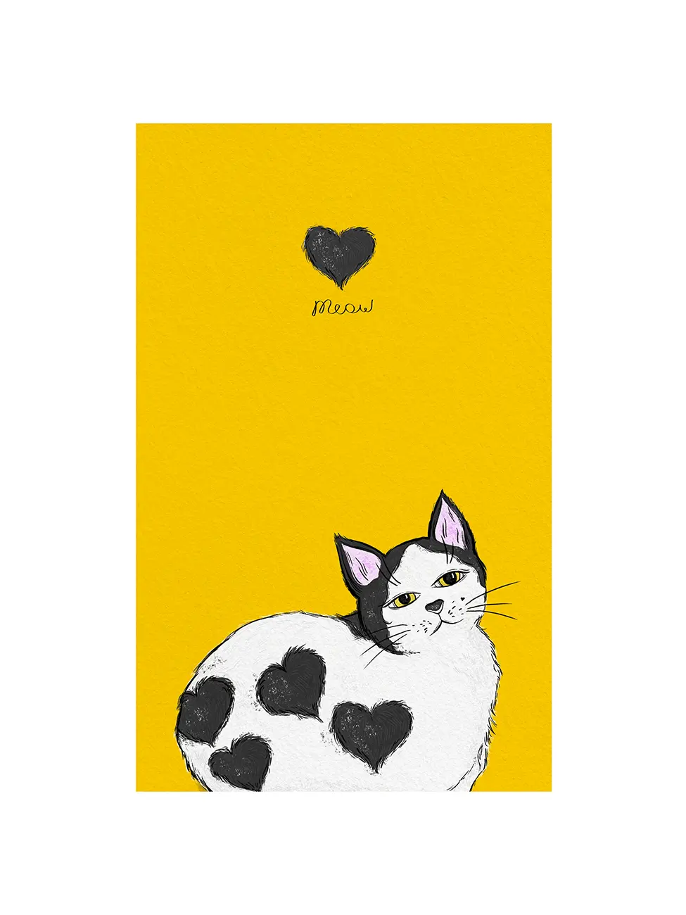 Котка със сърца