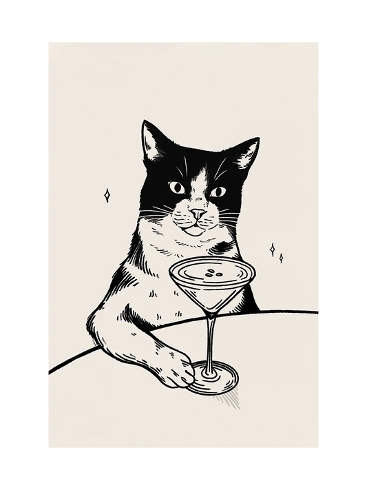 Котка с мартини