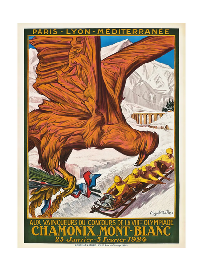 Chamonix 1924 Winter Olympics Poster