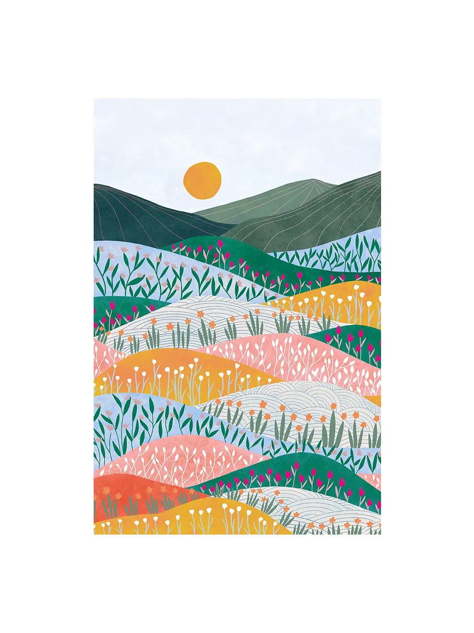 Colorful Hillside Dreams