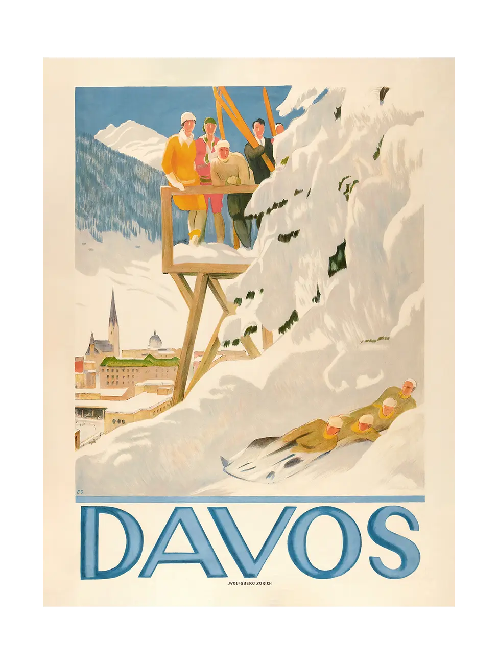 Davos Travel Poster