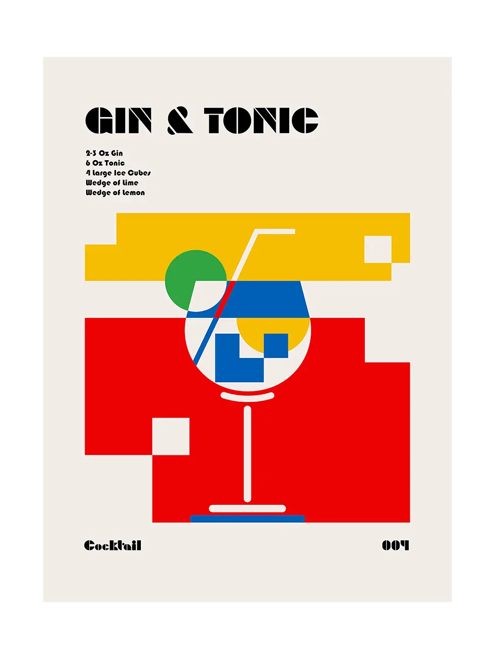 Gin & Tonic Bauhaus Cocktail