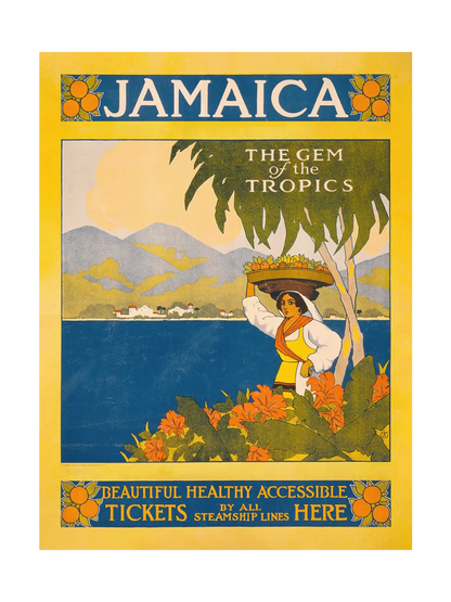 Jamaica, the Gem of the Tropics Travel Poster