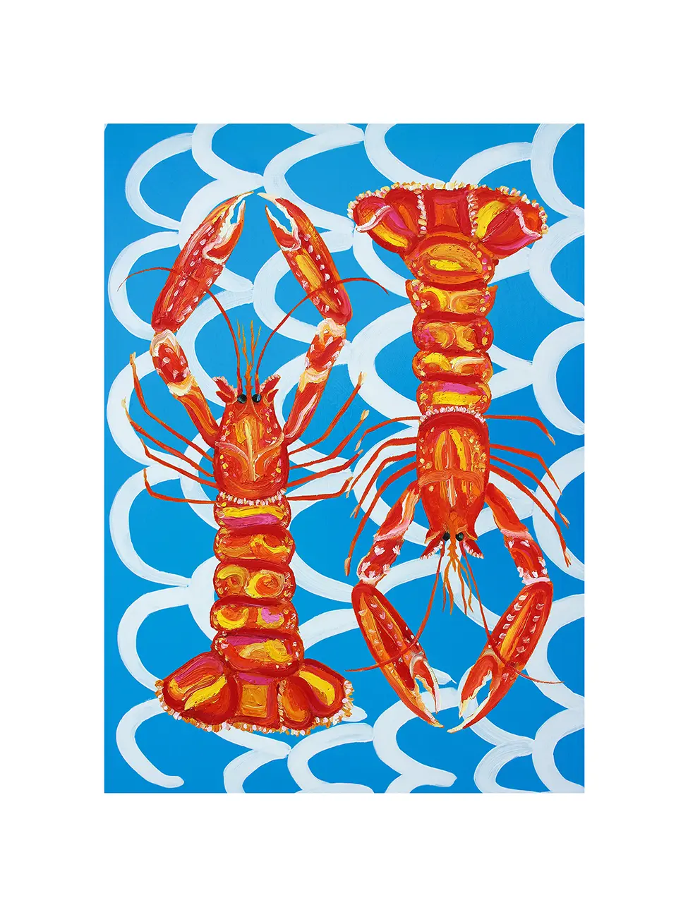 Langoustines On Blue