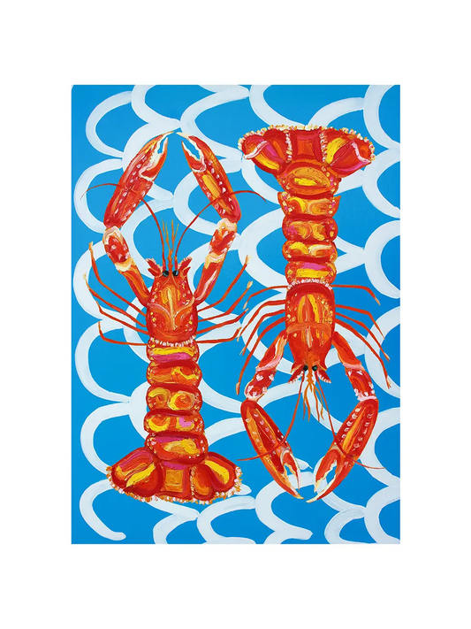 Langoustines On Blue