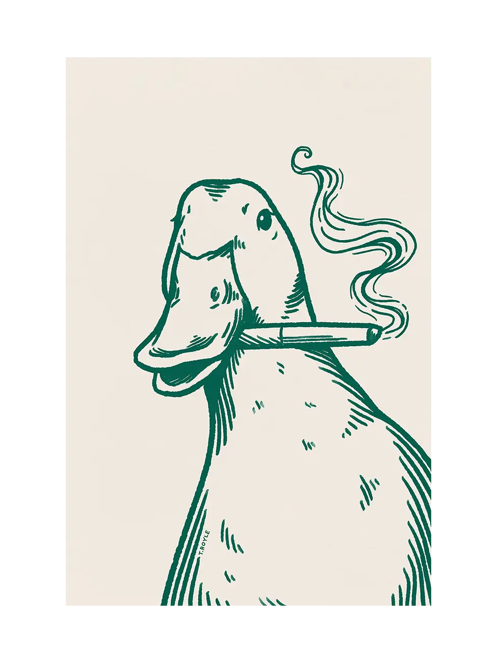 Smoking Duck in Green