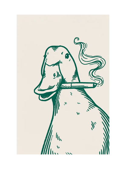 Smoking Duck in Green