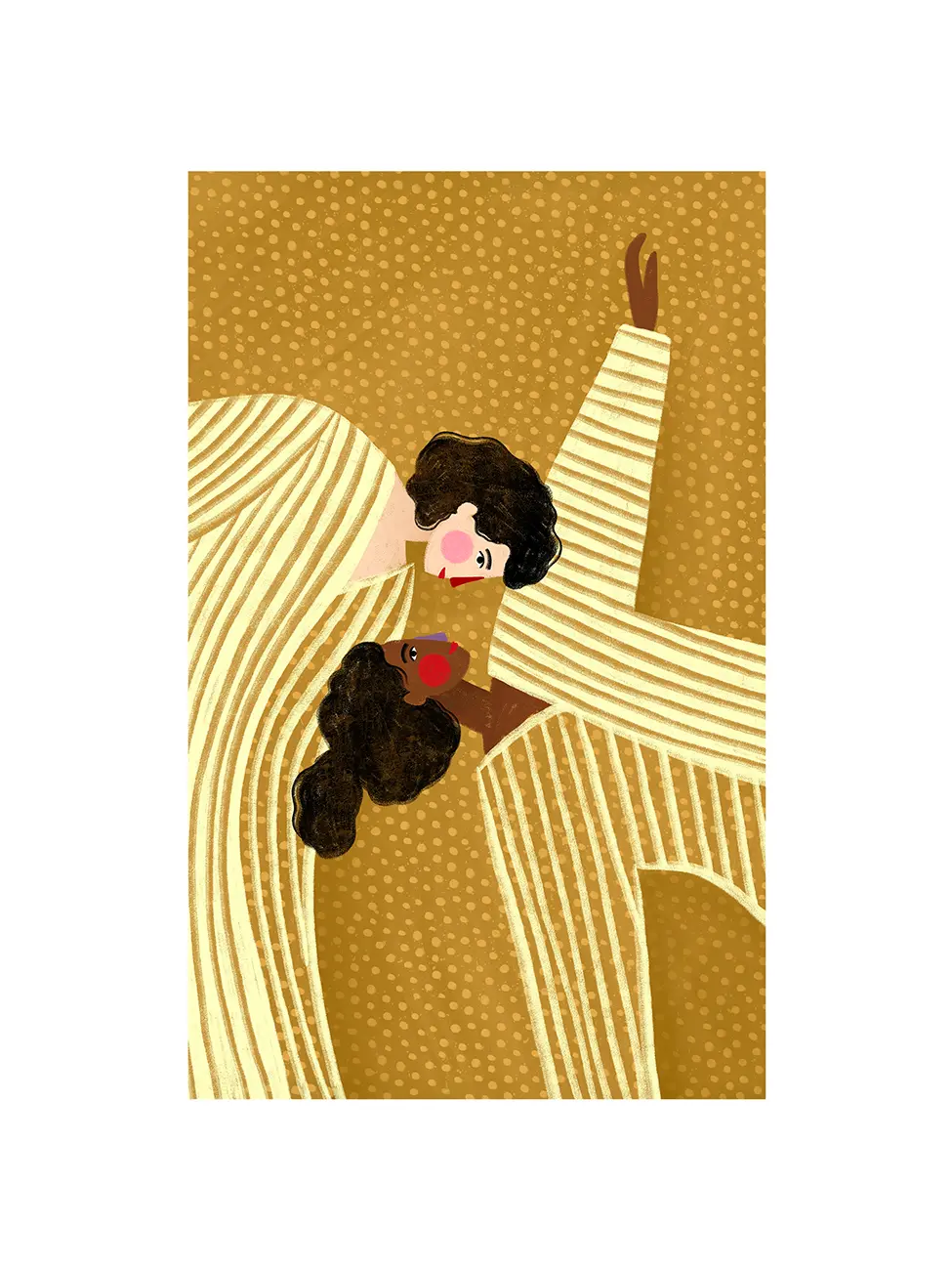 Two Ladies With Stripes