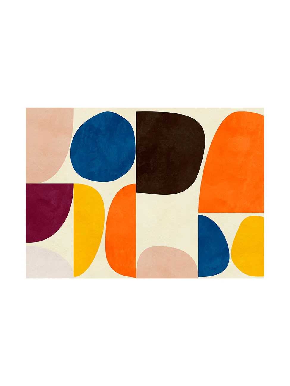 Colorful abstract design on a beige background