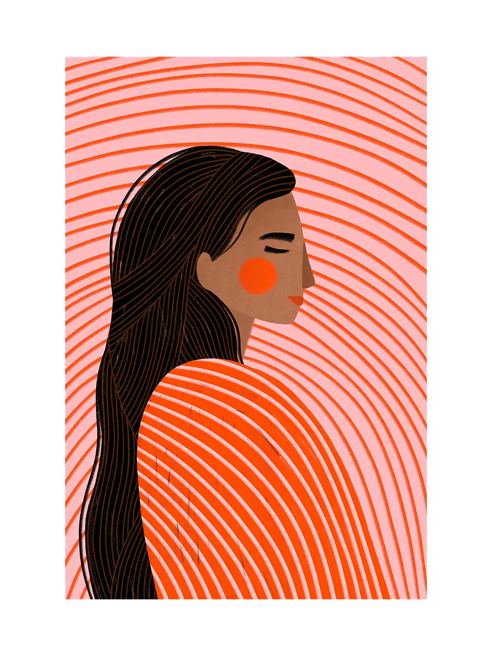 Woman in Red Stripes II