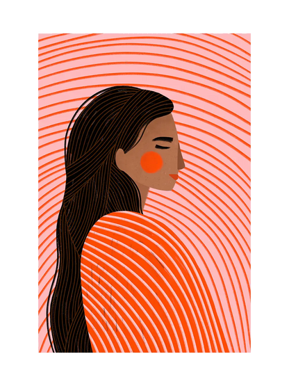 Woman in Red Stripes II