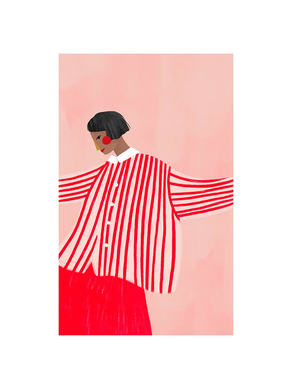 Woman in Red Stripes I