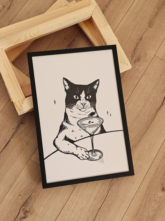 Котка с мартини