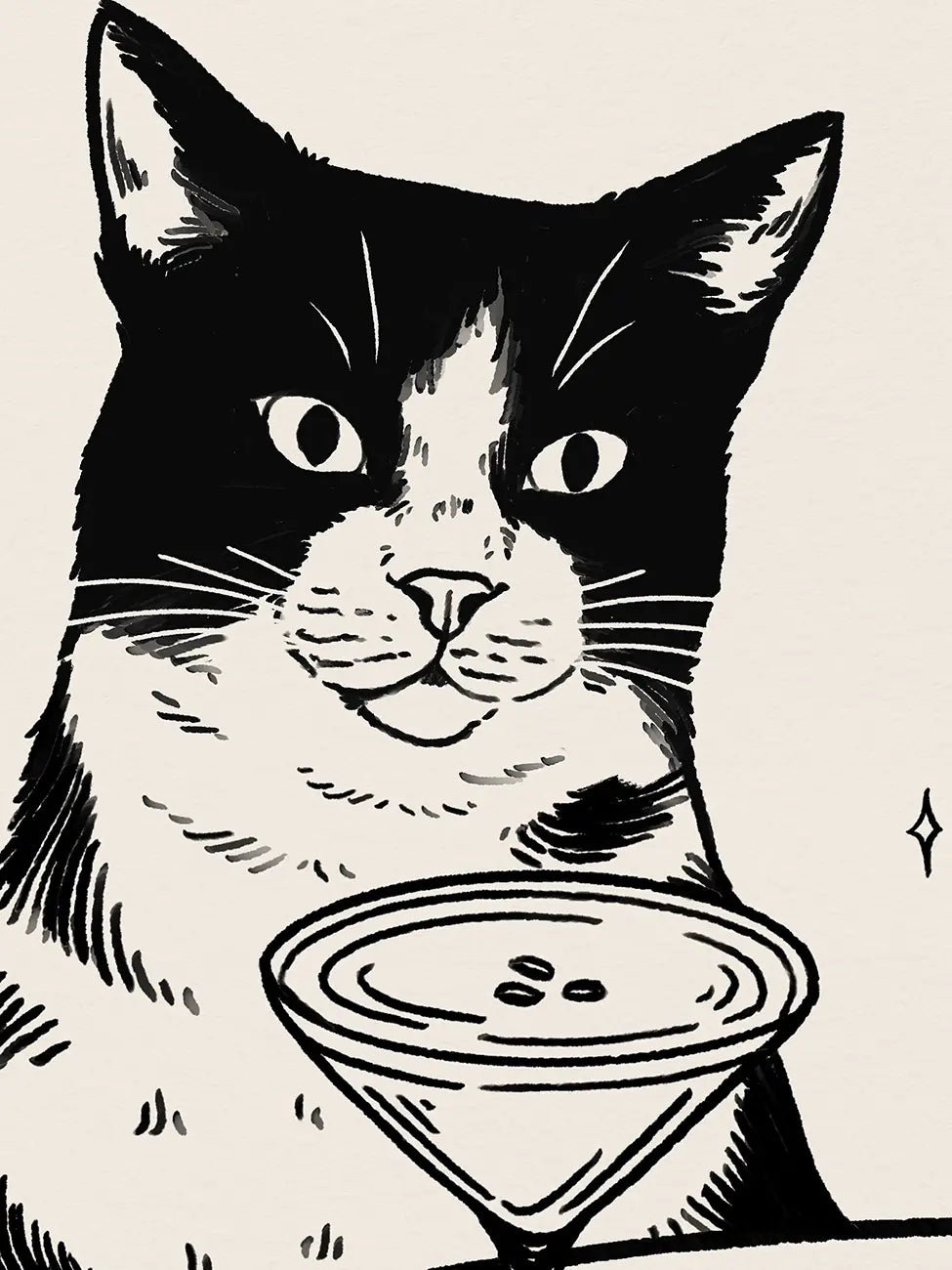 Котка с мартини