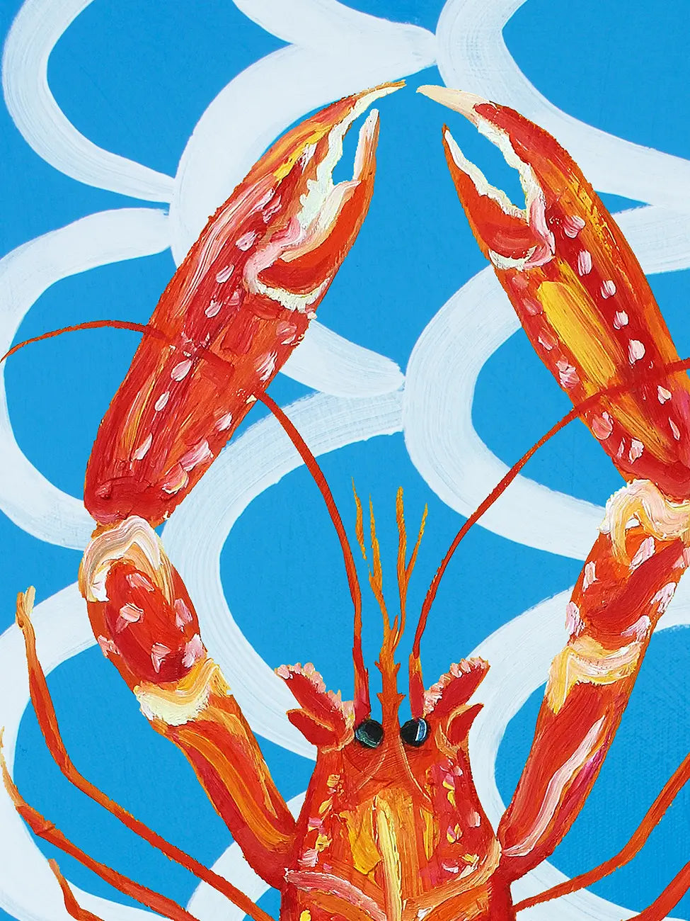 Langoustines On Blue