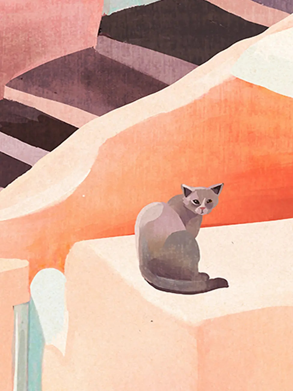 Santorini Travel Poster