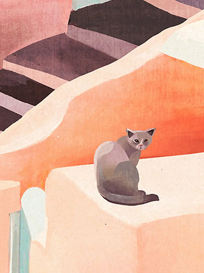 Santorini Travel Poster