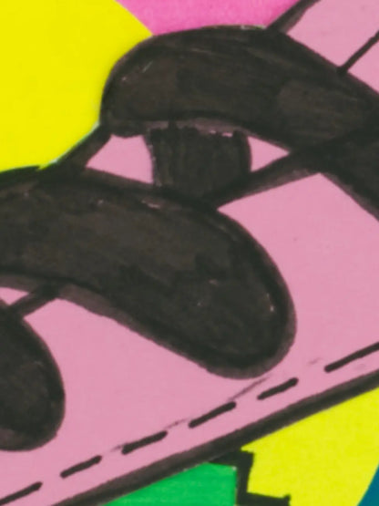 Superstar в зелено, розово и синьо