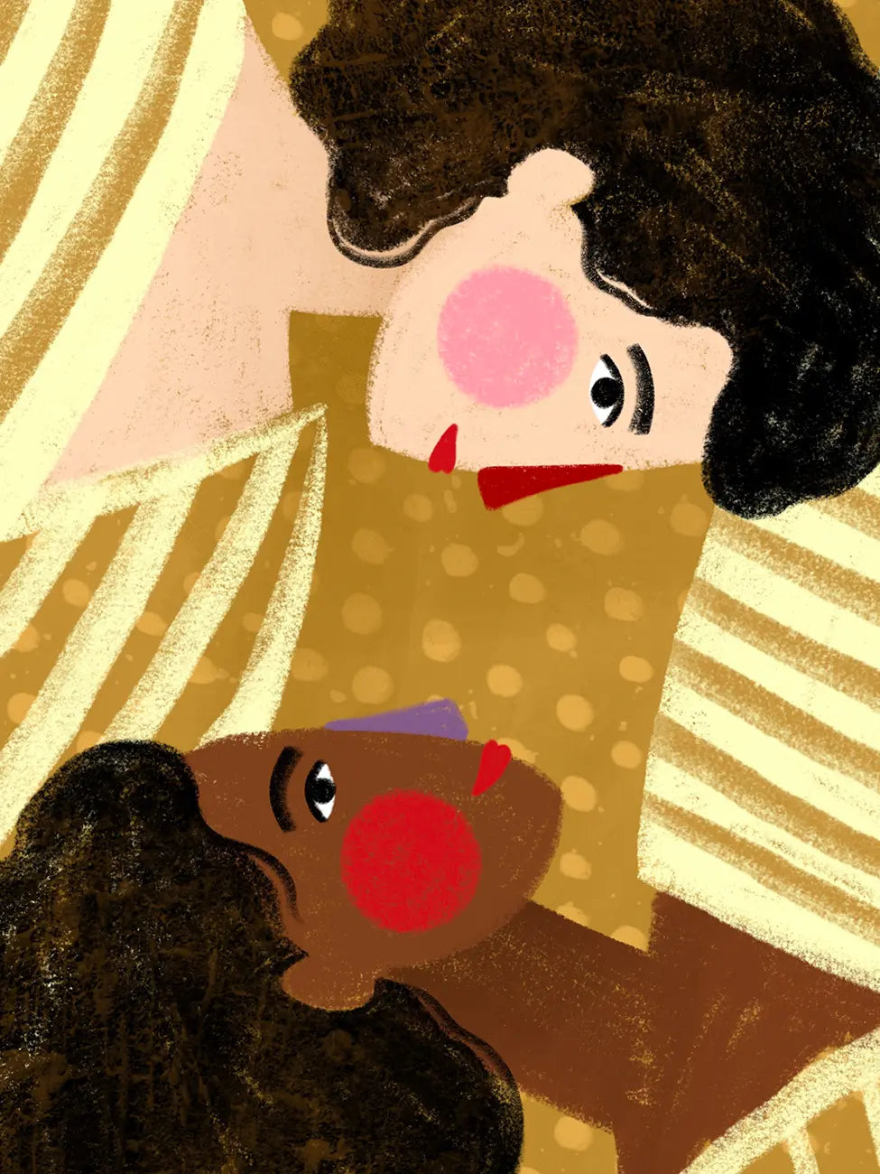 Two Ladies With Stripes