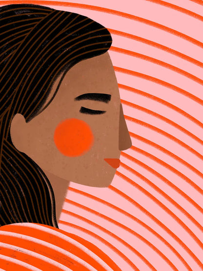 Woman in Red Stripes II