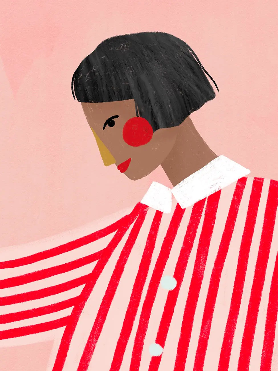 Woman in Red Stripes I